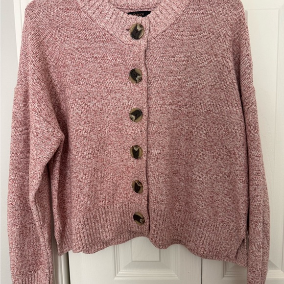 Quince Sweaters - Quince Mauve Button-Up Cardigan 100% Organic Cotton